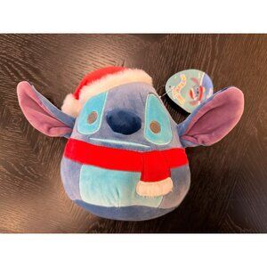 Disney Squishmallow Stitch Santa Plush Toy 8" Christmas Edition Soft Collectible